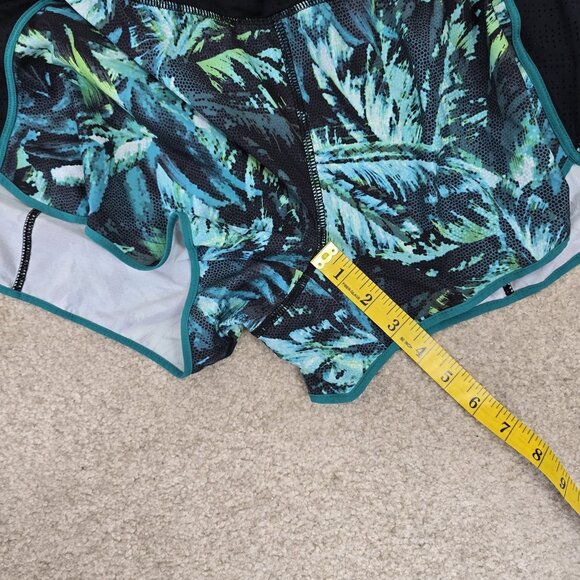 Athleta Track This Run Shorts Sz Large Lightweight Lined Athletic Nepali Teal - Picture 10 of 10
